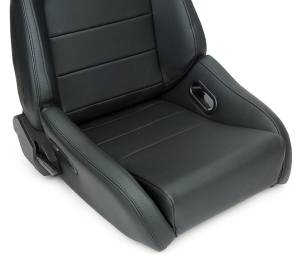 NRG Innovations - NRG Omega Reclinable Racing Seat (Pair) Black with Black Carbon Vinyl Back - Image 3