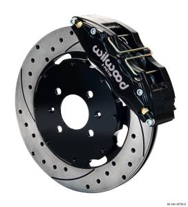 1992-1995 Honda Civic Wilwood Dynapro 6 Front Big Brake Kit (Black, Drilled)