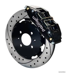 2007-2008 Honda Fit Wilwood Dynapro 6 Big Brake Front Brake Kit (Black/Drilled)